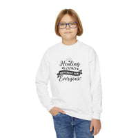 Healing Looks Different for Everyone Youth Crewneck Sweatshirt,Mental Health Awareness, Self Care Wear Young Adult , Kind Words Cozy Sweater