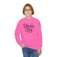 Dream Big Youth Sweatshirt, Inspirational Youth Crewneck, Aesthetic Teen Pullover, Trendy Gen Z Inspirational Gift, Cute typography sweater