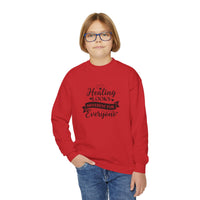 Healing Looks Different for Everyone Youth Crewneck Sweatshirt,Mental Health Awareness, Self Care Wear Young Adult , Kind Words Cozy Sweater