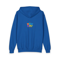 Sunglasses Smiley Emoji Youth Hoodie | New Day Back Print