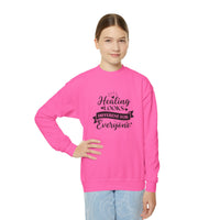 Healing Looks Different for Everyone Youth Crewneck Sweatshirt,Mental Health Awareness, Self Care Wear Young Adult , Kind Words Cozy Sweater
