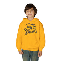 Just Breathe Hoodie, Calming Youth Sweatshirt, Minimalist Young Adult Pullover, Cute Aesthetic Pocket Hoody, Mental Health Wellness Sweater