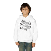 Difficult Roads Hoodie, Resilience Youth Sweatshirt, Inspiring Young Adult Pullover, Cute Hopeful Hoody, butterfly inspirational sweatshirt