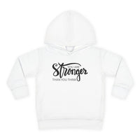 You Are Stronger Than You Think Toddler Sweatshirt, Motivational Toddler Pullover, Positive Quote Kids Gift, Cute Daily Affirmation Crewneck