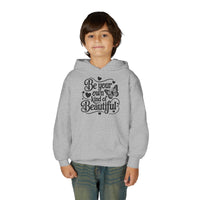 Be Your Own Kind of Beautiful Youth Hoodie, Butterfly Script Inspirational, Inspiring Young Adult Pullover, Body Positive Aesthetic Gift