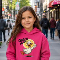 Quack Me Up Duck Toddler Hoodie, Funny Kids Clothing, Cute Cartoon Duck Graphic Sweatshirt, Unique Toddler Gift, Cozy Animal Hoody for Kids