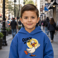 Quack Me Up Duck Toddler Hoodie, Funny Kids Clothing, Cute Cartoon Duck Graphic Sweatshirt, Unique Toddler Gift, Cozy Animal Hoody for Kids