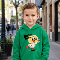 Quack Me Up Duck Toddler Hoodie, Funny Kids Clothing, Cute Cartoon Duck Graphic Sweatshirt, Unique Toddler Gift, Cozy Animal Hoody for Kids