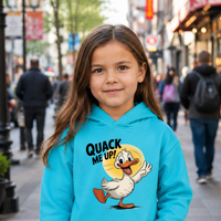 Quack Me Up Duck Toddler Hoodie, Funny Kids Clothing, Cute Cartoon Duck Graphic Sweatshirt, Unique Toddler Gift, Cozy Animal Hoody for Kids