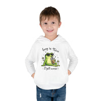 Hang in There Frog Toddler Hoodie, Funny Kids Clothing, Cute Frog Graphic Sweatshirt, It Gets Worse Meme Hoody, Unique Toddler Gift