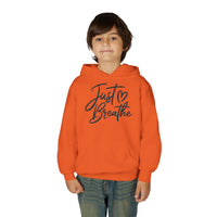 Just Breathe Hoodie, Calming Youth Sweatshirt, Minimalist Young Adult Pullover, Cute Aesthetic Pocket Hoody, Mental Health Wellness Sweater