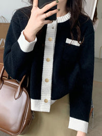 Contrast Trim Button Up Cardigan – Trendsi – view 8