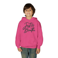 Just Breathe Hoodie, Calming Youth Sweatshirt, Minimalist Young Adult Pullover, Cute Aesthetic Pocket Hoody, Mental Health Wellness Sweater