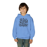 Be Your Own Kind of Beautiful Youth Hoodie, Butterfly Script Inspirational, Inspiring Young Adult Pullover, Body Positive Aesthetic Gift