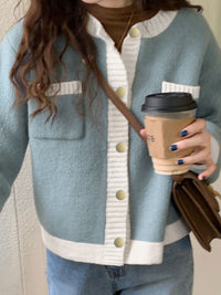 Contrast Trim Button Up Cardigan – Trendsi – view 11