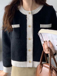 Contrast Trim Button Up Cardigan – Trendsi – view 7