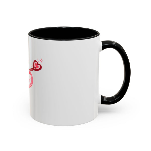 Double Heart with Arrow Mug | Accent Coffee Mug 11oz 15oz
